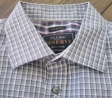 Camisa de vestir con botones a medida moderna elegante a cuadros para hombre grande Jos.A.Bank