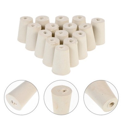 15pcs Rubber Stoppers Sealing Plugs Glass Bottle Stoppers for Experiment