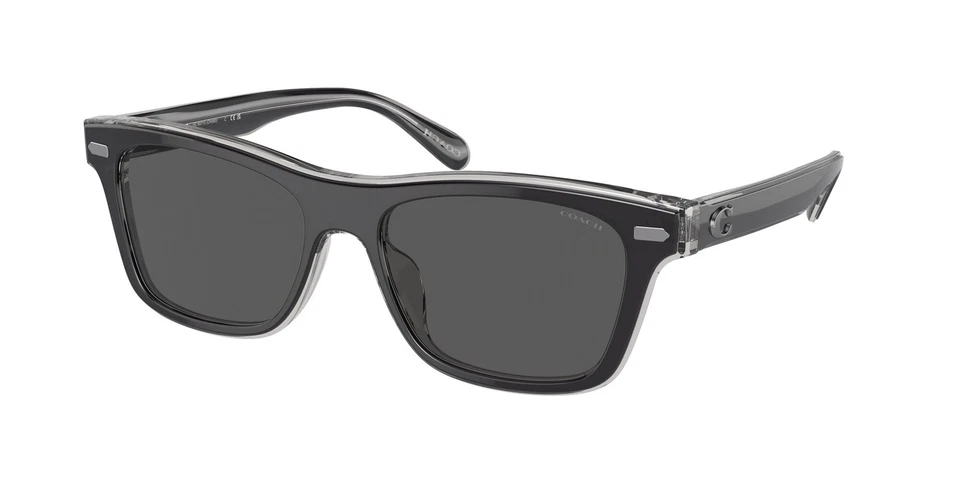 Gafas de sol para hombre COACH HC8371U 574587 Ch583 negras trans grises lisas 54 mm Foto 2 de 2
