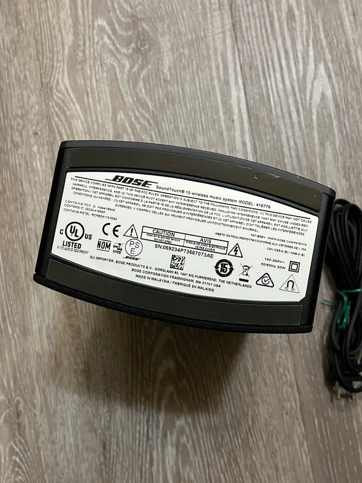 Bose  SoundTouch 10 Wireless Music System - Black As Is For Parts/Repairs Only - Bild 2 von 3