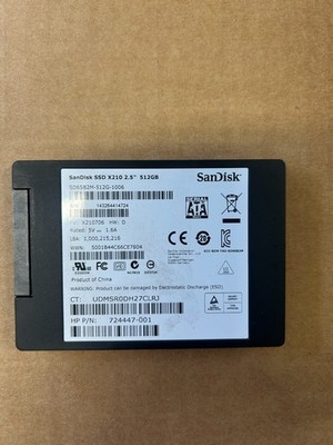 Sandisk 2.5'' 512GB SATA SSD Hard Drive mixed models X210 X400