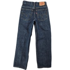 Levi's 14 Slim 550 Relaxed Fit Jeans Kids Dark Wash Blue Denim 25x27