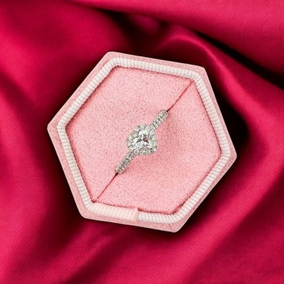 Platin Diamant Ring Lab Grown 0,80 Karat E F VVS2 Herzschliff Exklusiv PT950