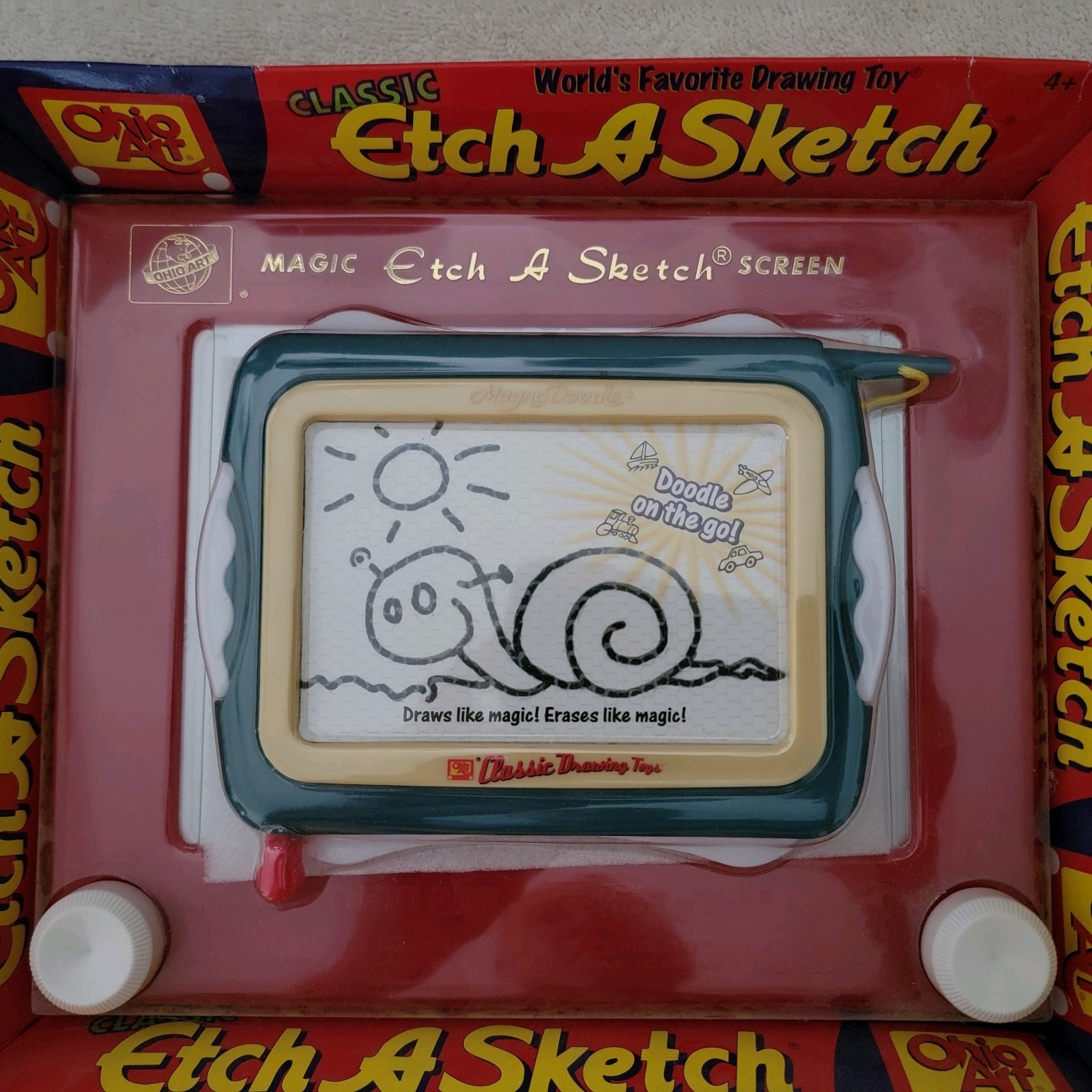 2003 Classic Etch A Sketch Original Packaging With Magna Doodle New Read