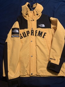 supreme the north face arc logo mountain parka yellow