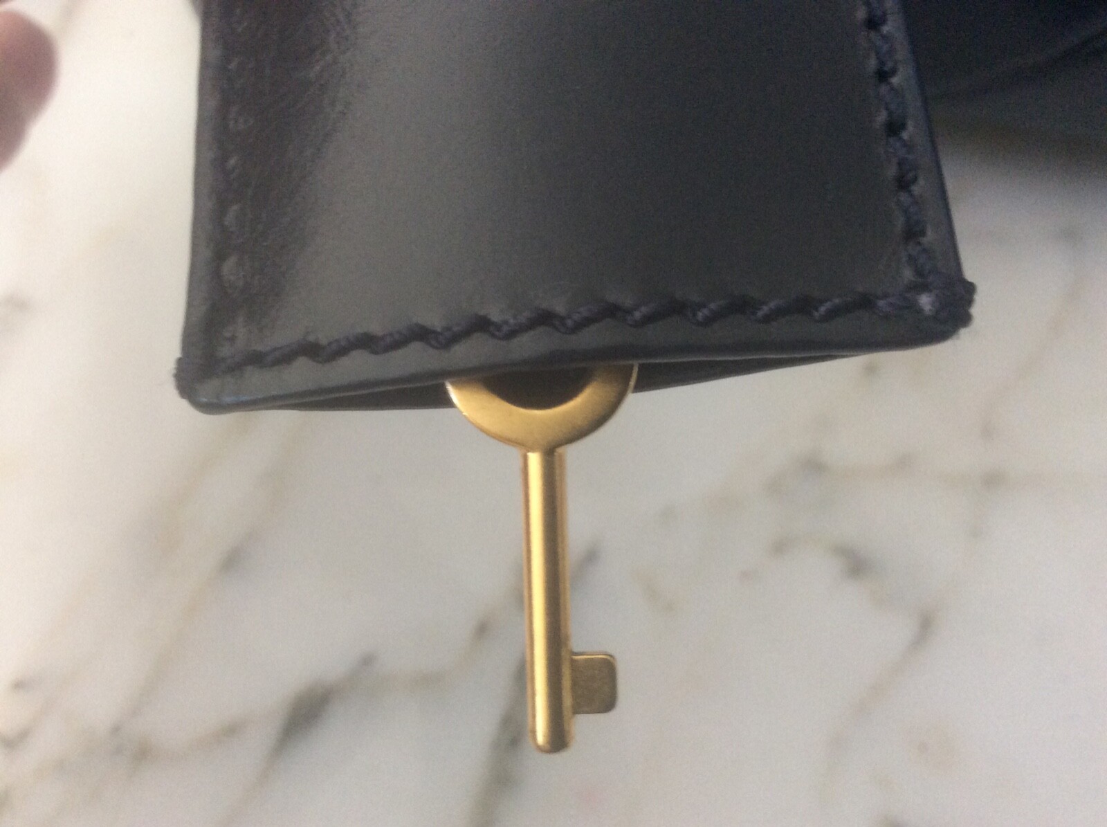 Marc Jacobs Patchwork Klein Frame Navy Leather Ba… - image 2