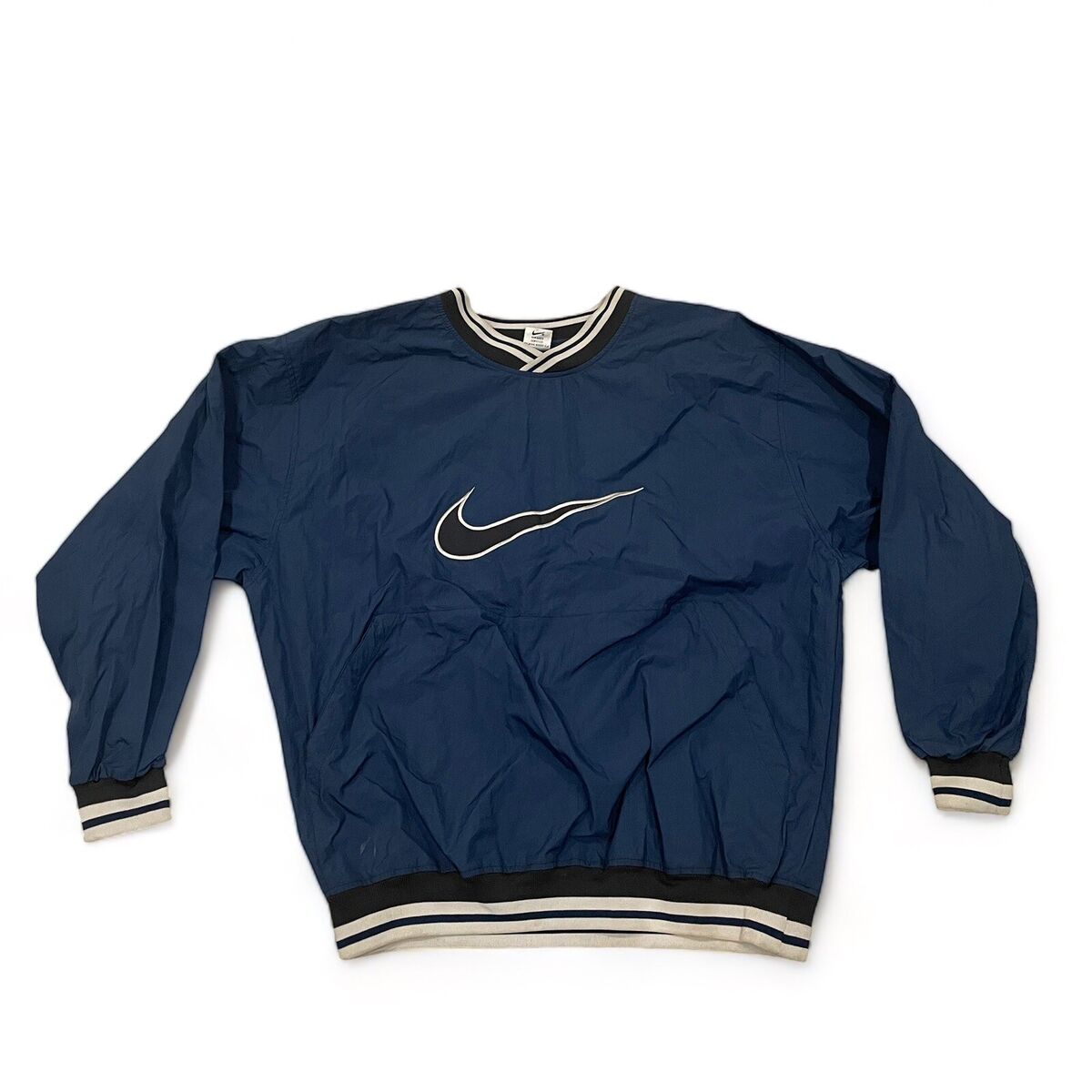 Vintage 90's Nike Center Swoosh Windbreaker V Neck Pullover Vintage 90's Nike Center Swoosh Windbreaker V Neck Pullover