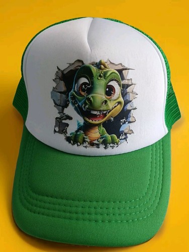 Green Dinosaur Theme Baseball Cap Brand New *