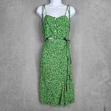 Faithfull the Brand All yours Top Violette Green Floral Dress Set Size 2