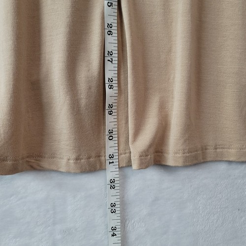 Renee C Woman's Bamboo Sleeveless Cardigan Size Large Nude Made In USA - Picture 9 of 12