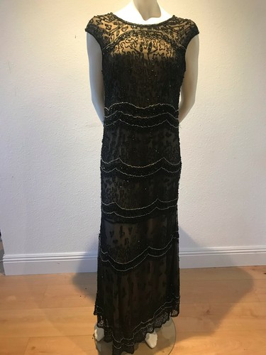 TK Maxx Pisarro Nights Abendkleid Abi Ballkleid Pailletten Damen schwarz 40  | eBay