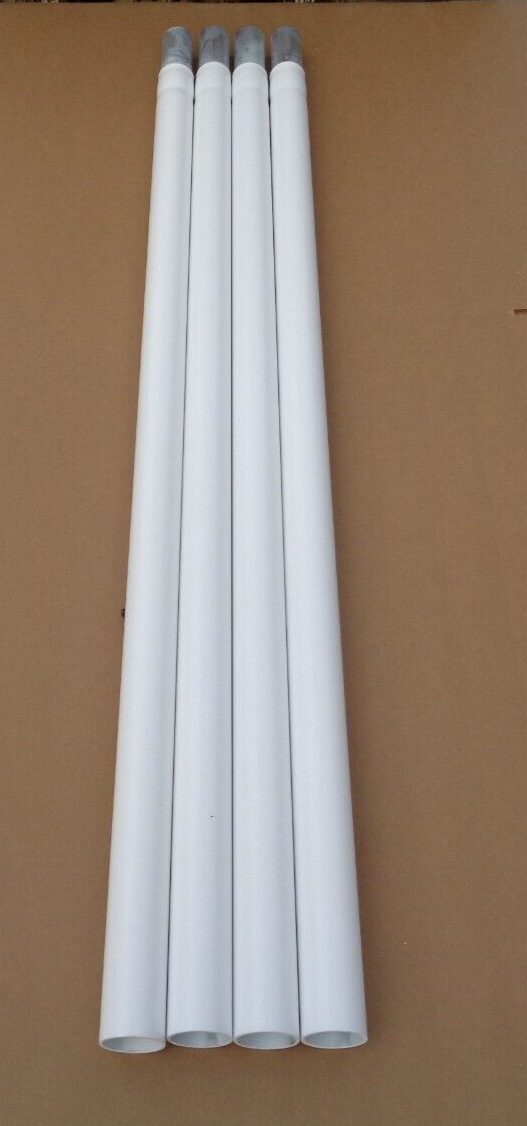 UNUSED MILITARY White 4' Heavy Duty ALUMINUM Antenna Mast Sections lot of 4 eBay