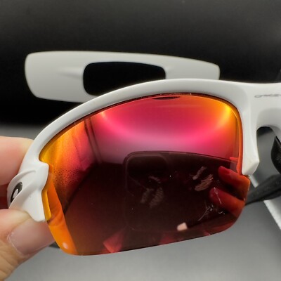 Oakley Flak 2.0 Polished White w/Prizm Ruby Lenses | eBay
