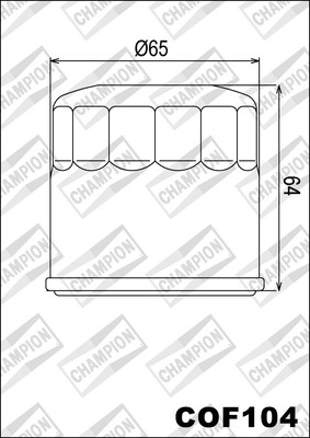 2016 COF104 CHAMPION Honda VT750 C2 Shadow Spirit Oil Filter