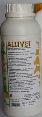 Geflügel-Hühner- ALLIVET-100 %natürlich Flüssiges Knoblauchpräparat GP:1L=19,99 