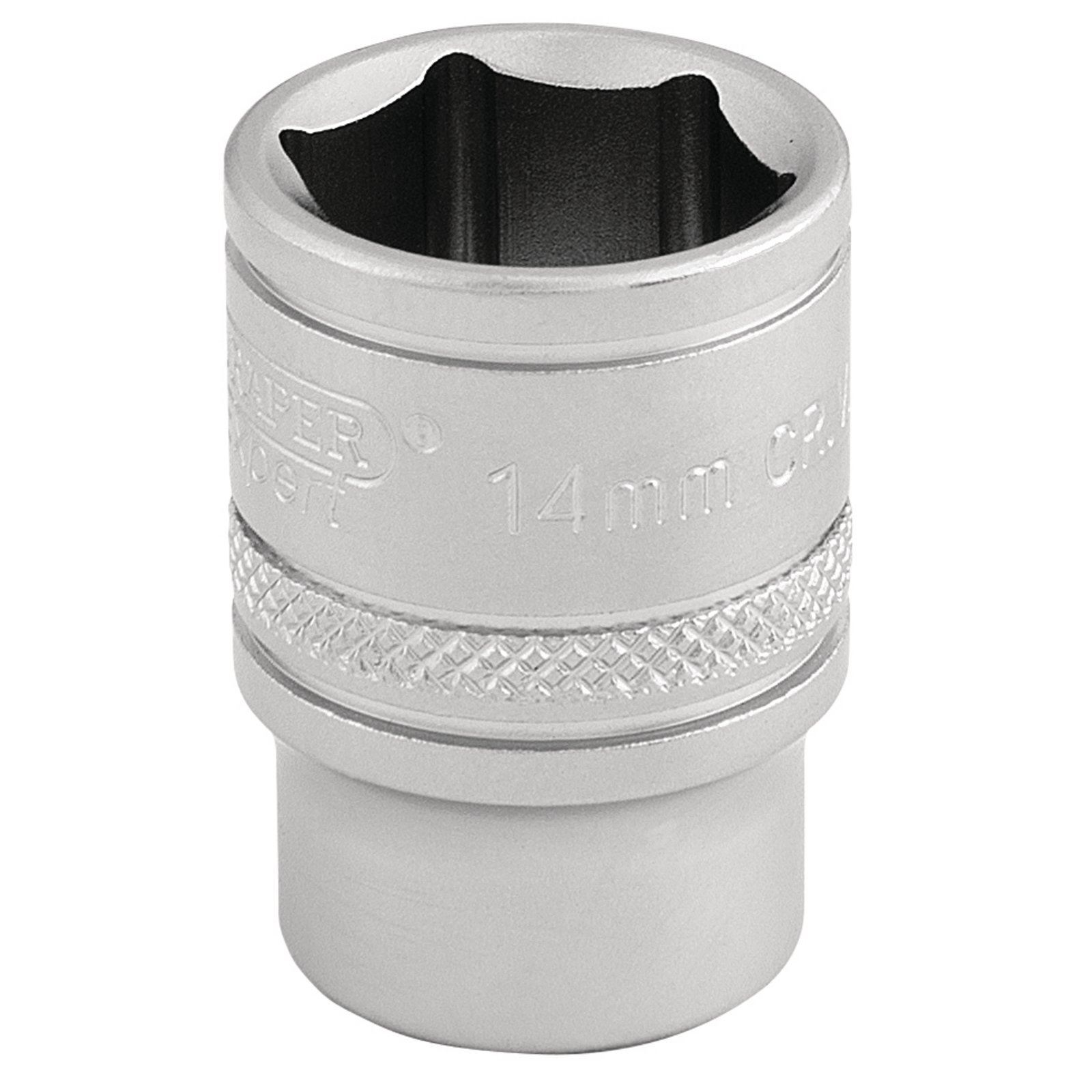 Draper Expert Quality Chrome 3/8"" Square Drive 6 Point Metric Socket - 14mm