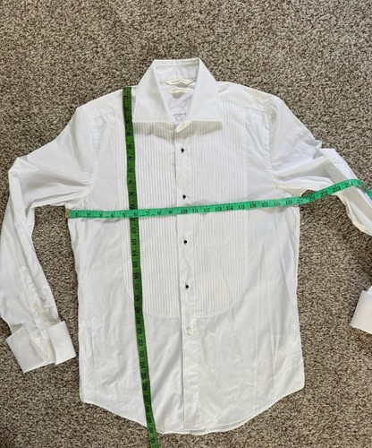 white Armani Collezioni dress Tuxedo shirt size 17 Large