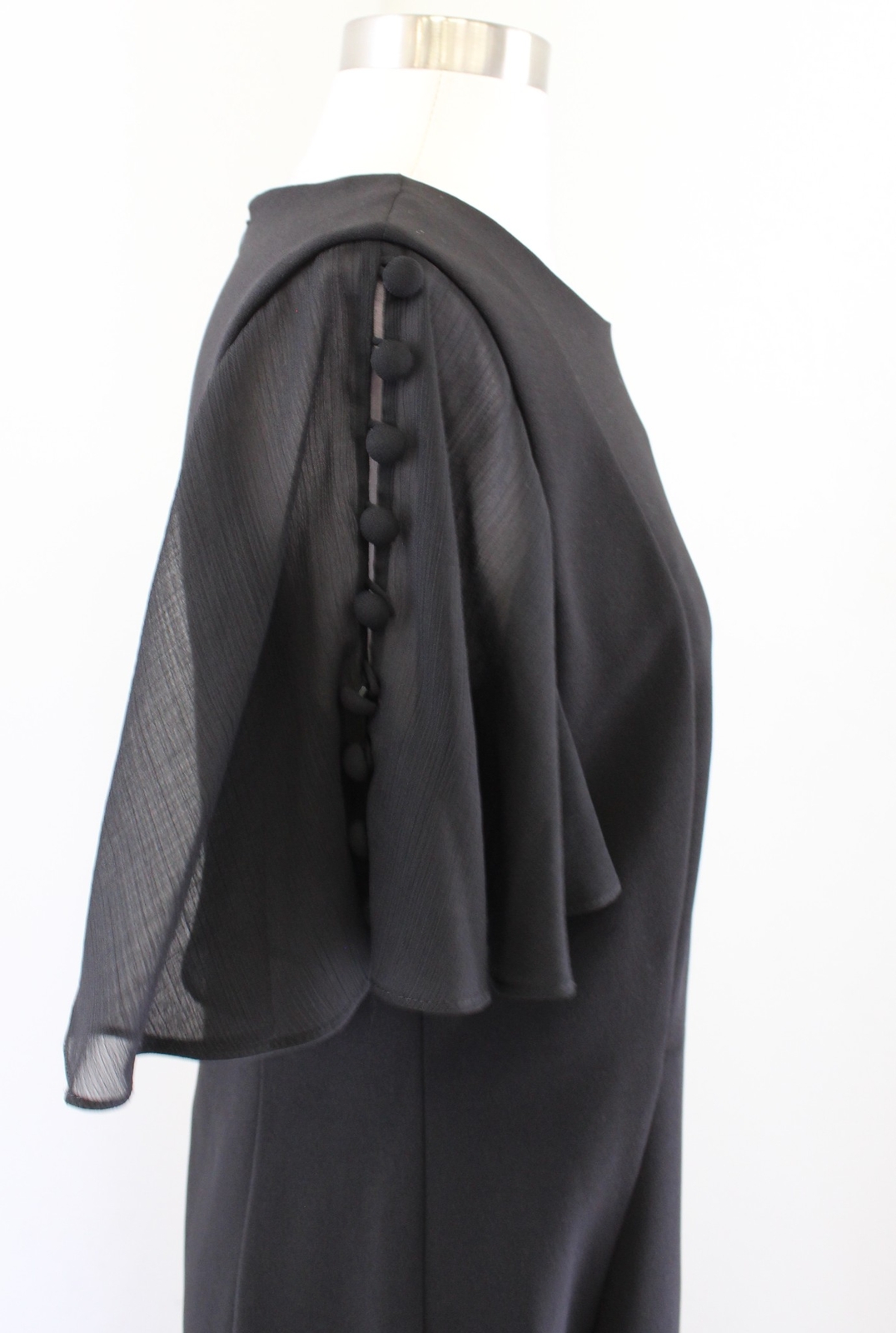 Calvin Klein Solid Black Butterfly Flutter Sleeve… - image 5