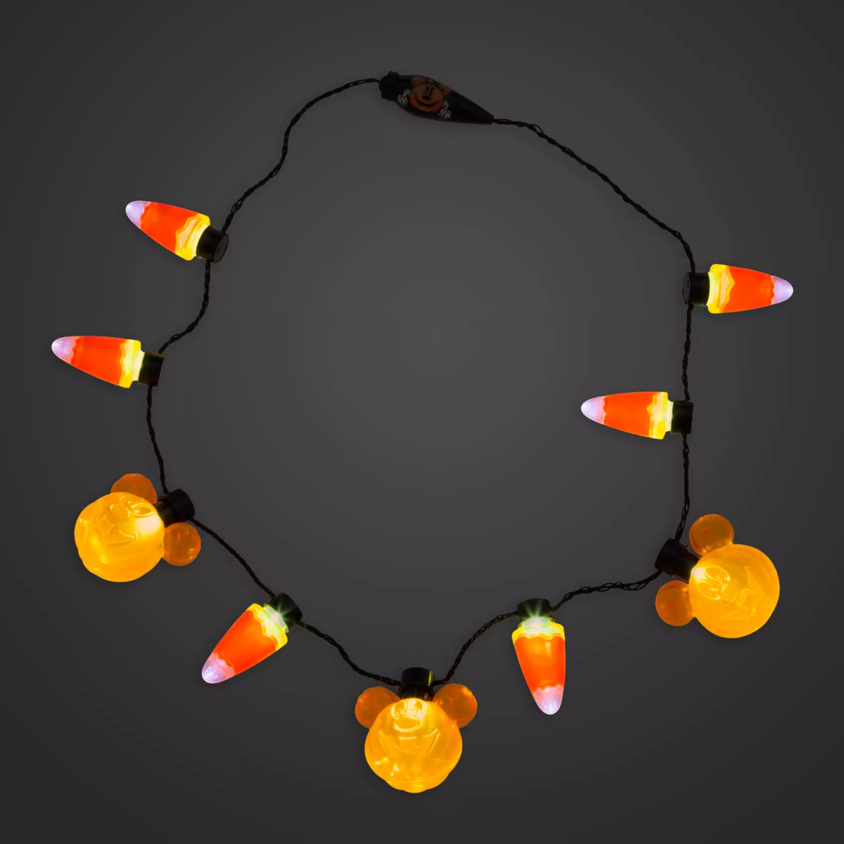 Disney Parks Mickey Mouse Jack-o'-Lantern Halloween Glow Necklace