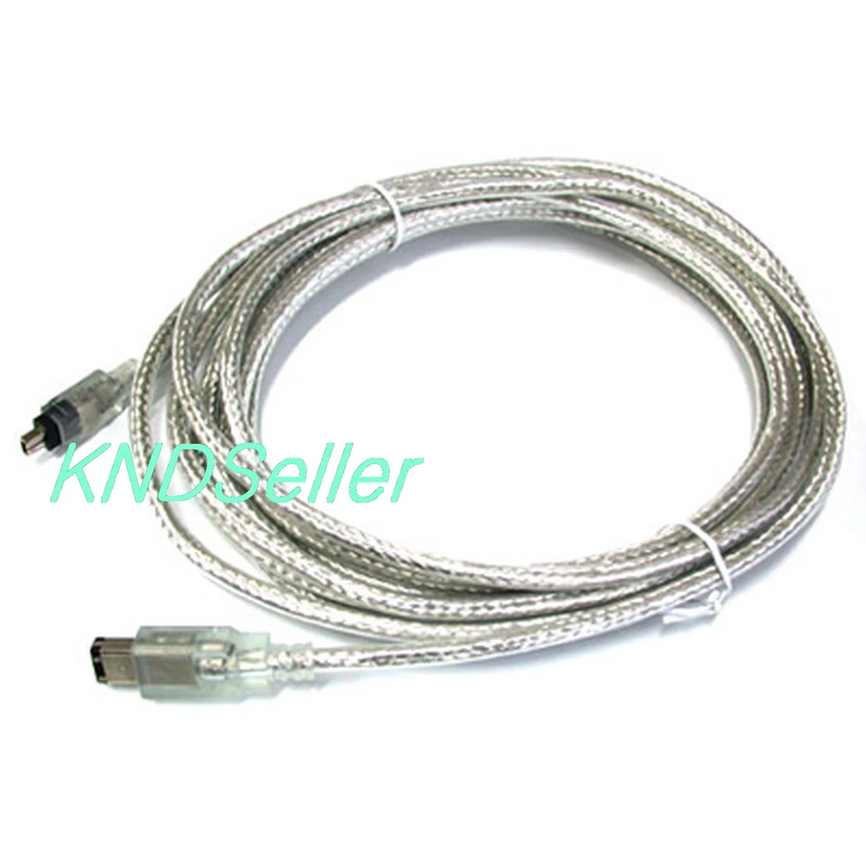 10M 30ft Firewire IEEE 1394 6P to 4P Cable 6-4 HDD Digital Camcorder PC MAC DV - Image 2 of 3