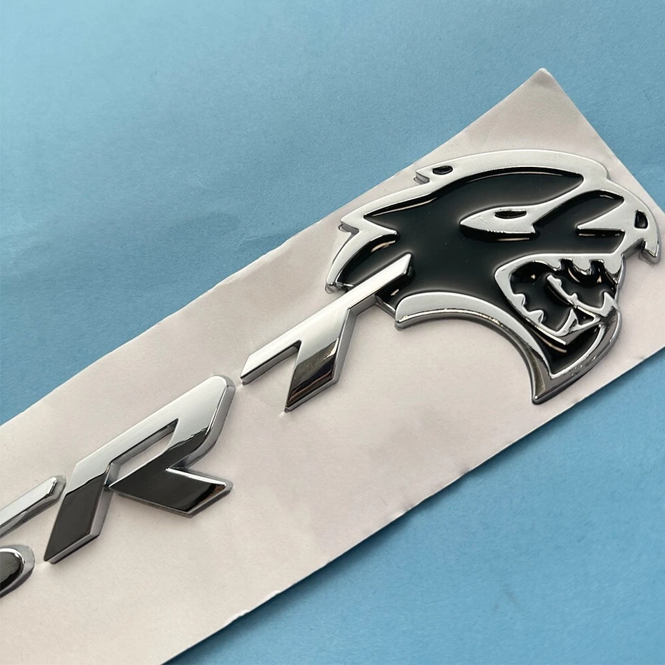 Calcomanía negra cromada emblema maletero coche puerta trasera HELLCAT Foto 4 de 4