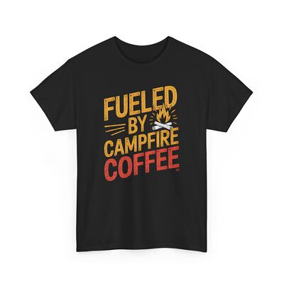 Fueled by Campfire Coffee T-Shirt Unisex Camping Hiking Outdoor Graphic Tee