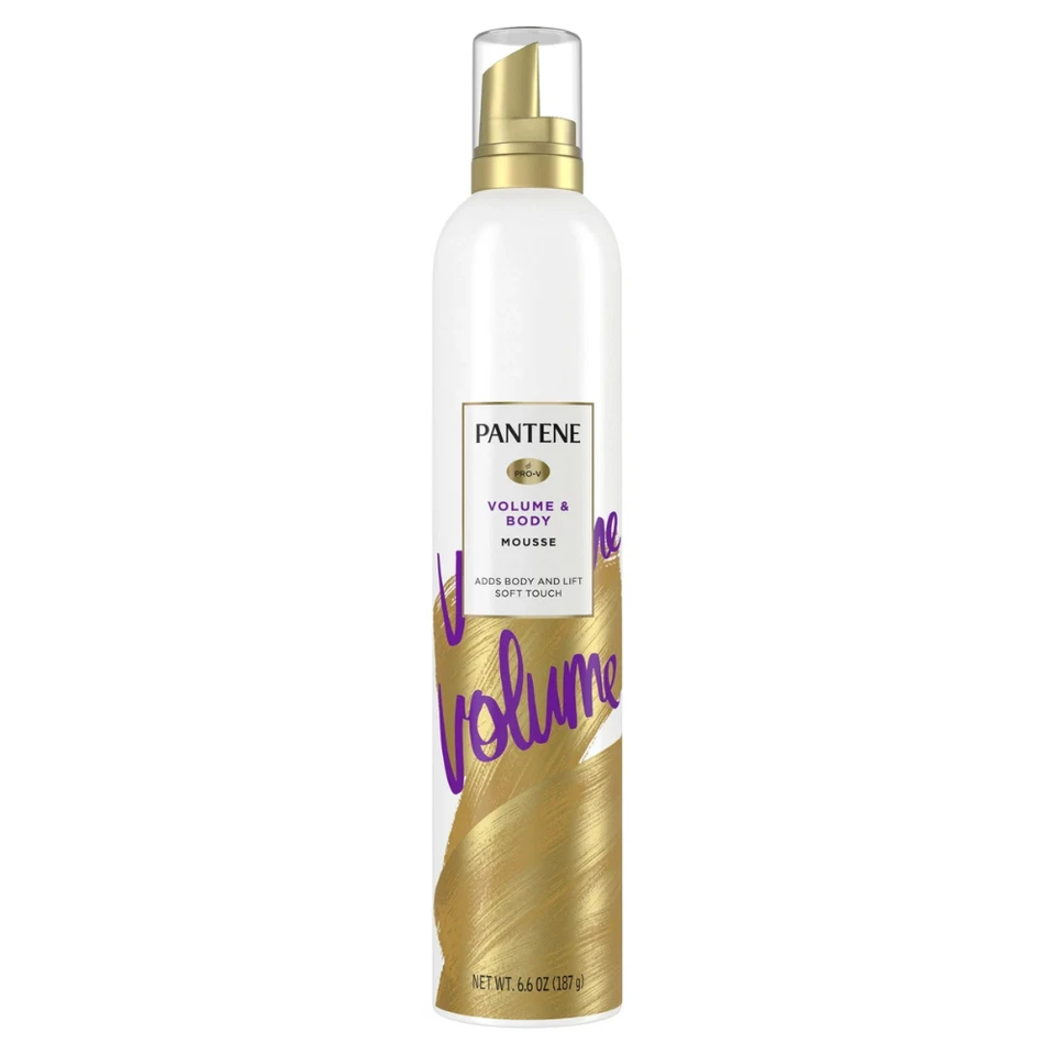(Paquete de 2) Mousse Pantene Volume, aumenta el cabello plano fino para una máxima plenitud, 6,6 oz Foto 2 de 4