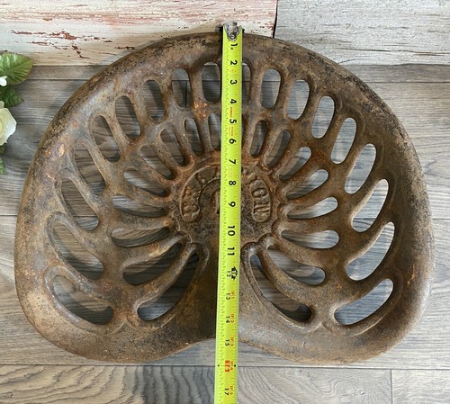 Champion Cast Iron Tractor Seat Old Original Farmhouse Decor Heavy Vintage - Picture 5 of 17