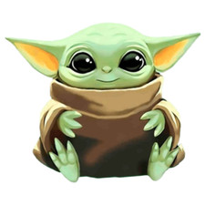 SW Baby Yoda Weatherproof Anime Sticker 6" Car Decal D12