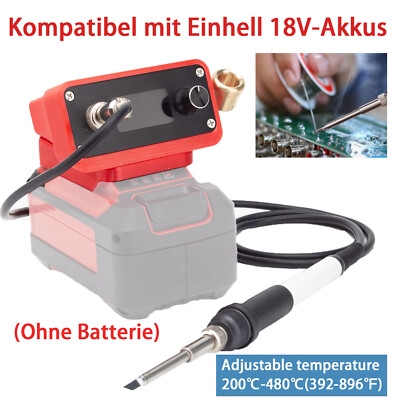 Für Einhell 18V Akkus-Lötkolben Elektrischer Lötstation Digitaler Bildschirm DIY