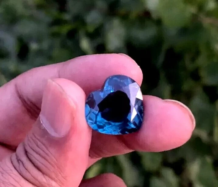 Zafiro azul Ceilán elegante 19-20 quilates corte corazón natural piedra preciosa suelta certificada Foto 4 de 4