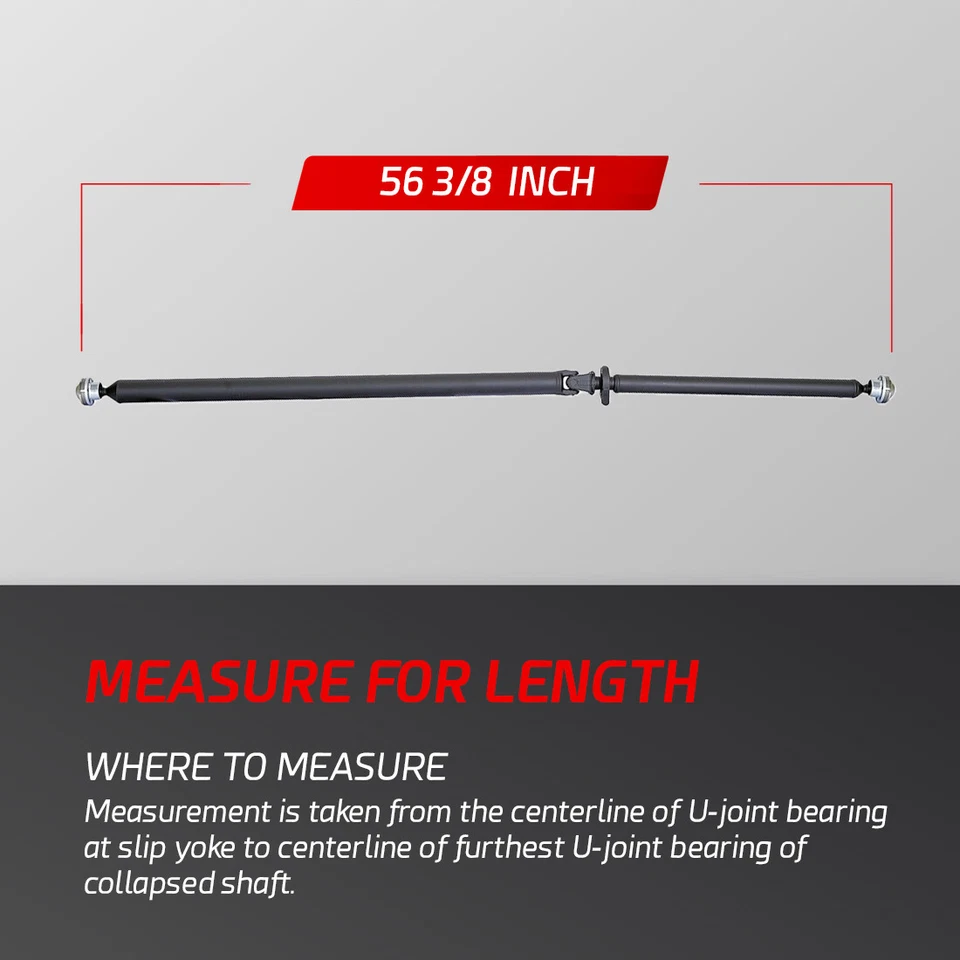 Eje de transmisión de hélice trasero 56 3/8" para Ford Five Hundred Freestyle 2005-2007 AWD Foto 2 de 4