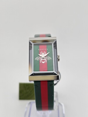 Gucci Women's G-Frame Green and Red Swiss Quartz Watch - YA147408