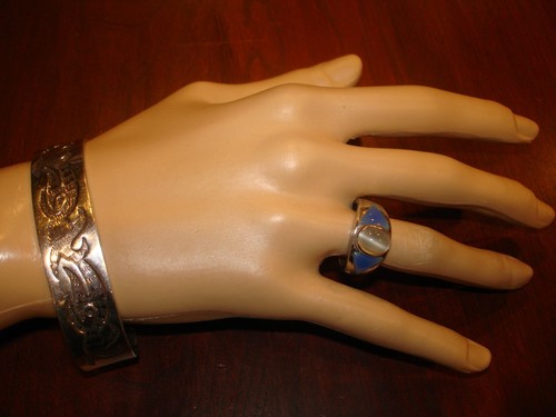 Beautiful Vintage Sterling Silver Cuff Bracelet.925 (30g) - Picture 8 of 9