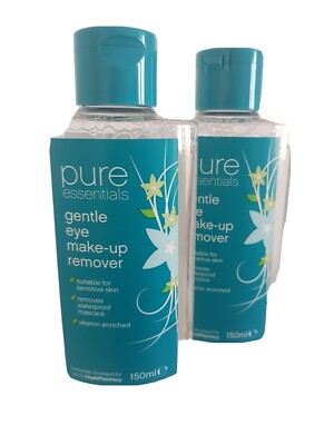 2x Pure Essentials Gentle Eye Make-Up Remover 150ml