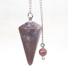 Natural Gemstone India Agate Bonded Pendulum Healing Crystal Reiki Dowsing Tool