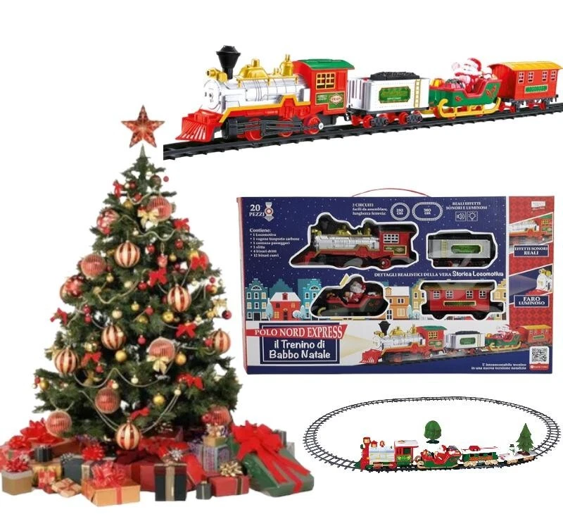 Toyvian – Set Di 6 Decorazioni Natalizie In Legno A Forma Di Trenino – Miniature Con Testa Del Treno Rosse, Ideali Per Addobbi Albero Di Natale, Regali, Etichette Regalo O Centrotavola - 3