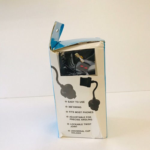 UNIVERSAL CUP HOLDER CAR MOUNT WITH LONG ADJUSTABLE ARM AND ROTATABLE CRADLE - Picture 4 of 9