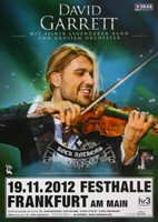 David Garrett - Rock Anthems, Frankfurt 2013 | Konzertplakat | Poster