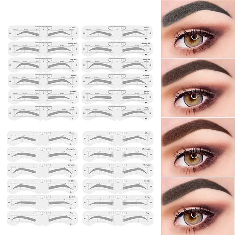Eyebrow Stamp Card Makeup Tool Eyebrow Shaper Stencil Shaping Brow Definer DIY - Image 4 of 4