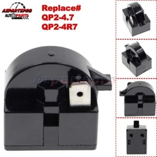 QP2-4.7 Start Relay Refrigerator 1 Pin PTC for 4.7 Ohm Compressor QP2-4R7 Black