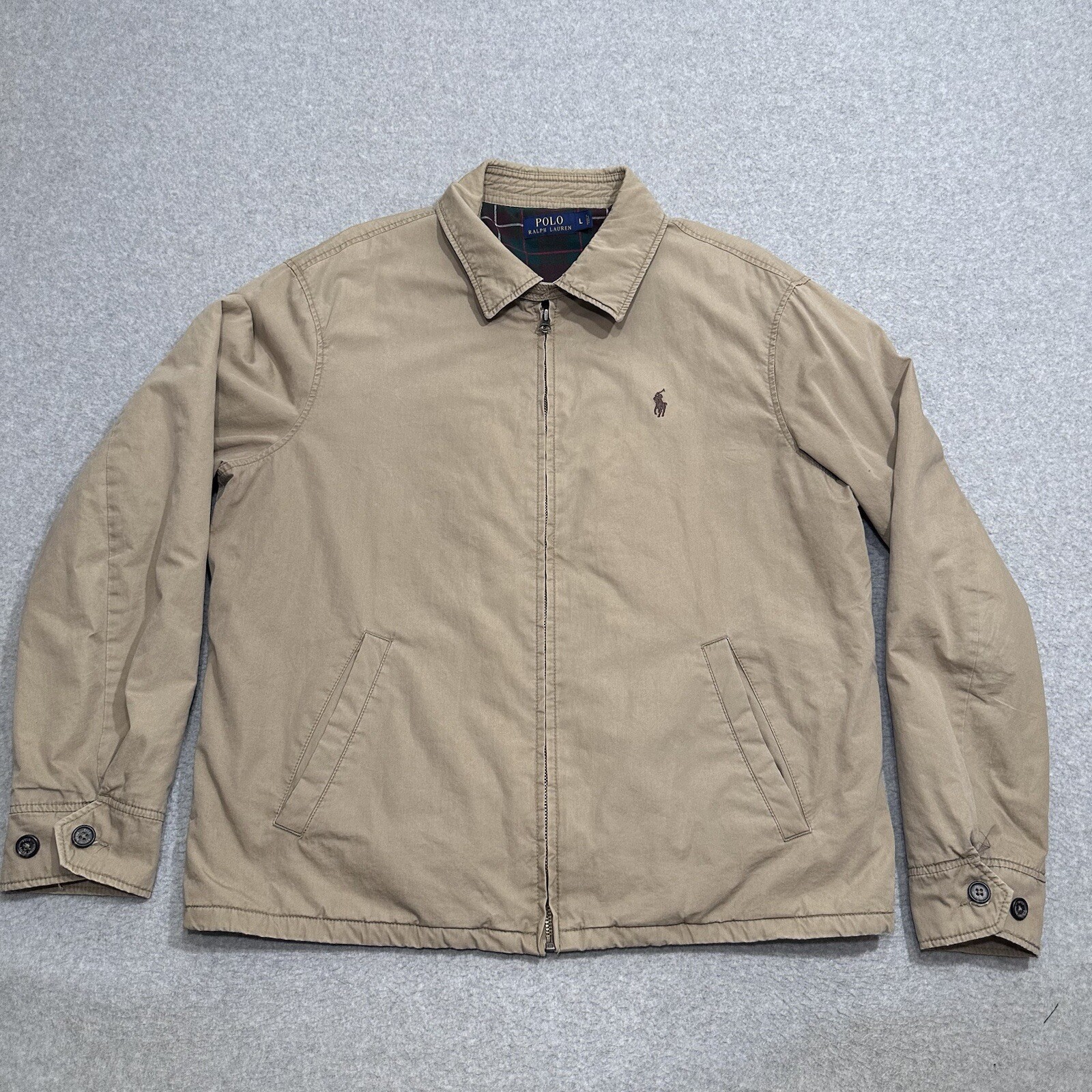 Giacca pony Polo Ralph Lauren uomo Highland cachi Landon frangivento taglia L