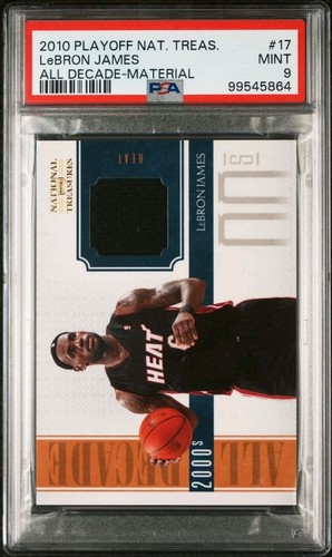 2011 Panini National Treasures LeBron James #17 All Decade GW Patch PSA 9 16/99