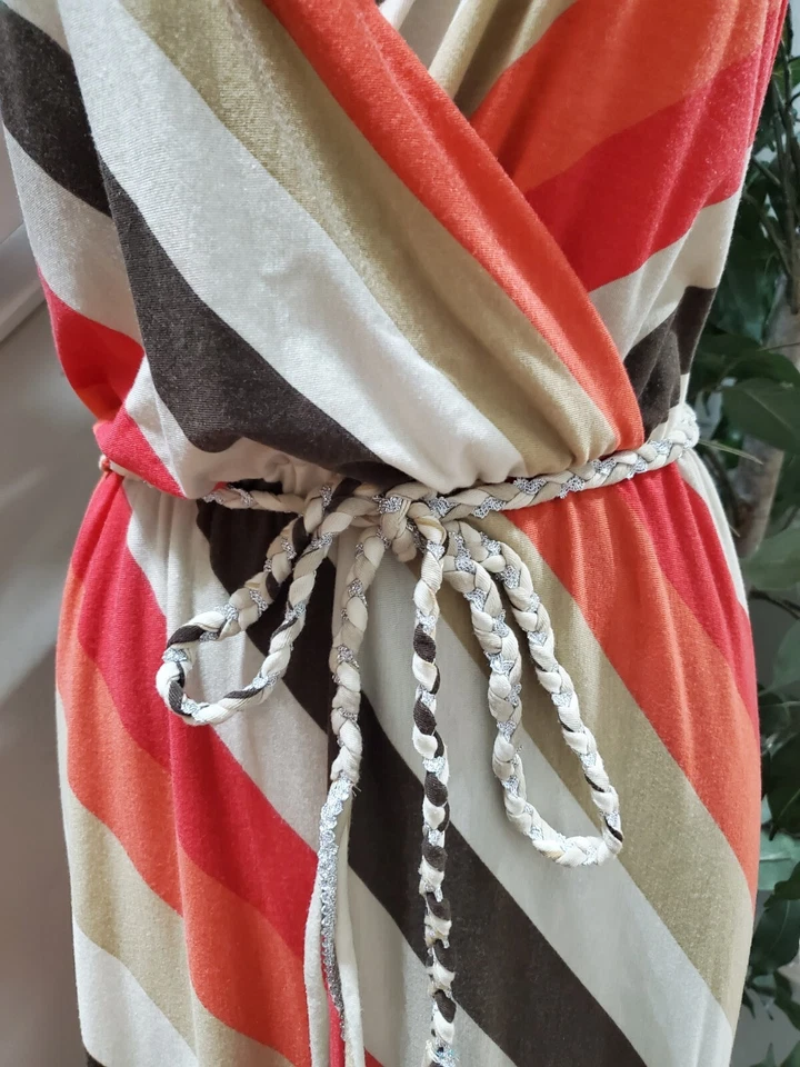 New Directions Women's Multicolor Polyester V-Neck Sleeveless Long Maxi Dress 2X - Image 3 of 4