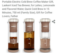 Laekerrt Caffettiera Elettrica Senza Fili Istantaneo Freddo 15 Min Diffusore Tè