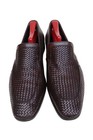 Hugo Boss Brown Leather Woven Penny Loafer Slip On Dress Shoe UK 8.5 US 9.5 — photo 10