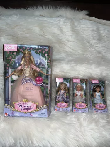 Lot 4 Barbie Princess and The Pauper Princess Anneliese Doll 2004 Kelly