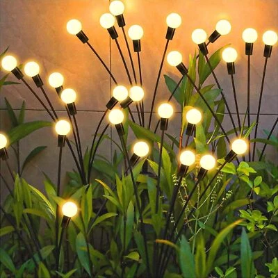 Seedfactor Solar Garden Lights 8 LED Firefly Light 800mAh Sway by Wind Outdoor