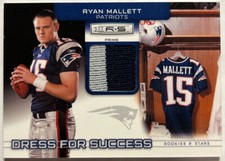 2011 Rookies & Stars Dress for Success Jersey Patch Prime 28/50 Ryan Mallett