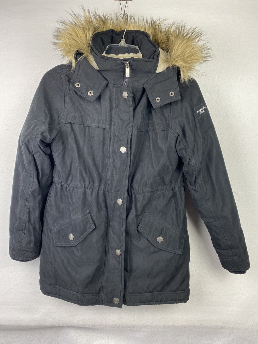 Abercrombie Fitch Kids Winter Hooded Jacket Parka Coat Size 11/12 Abercrombie Fitch Kids Winter Hooded Jacket Parka Coat Size 11/12